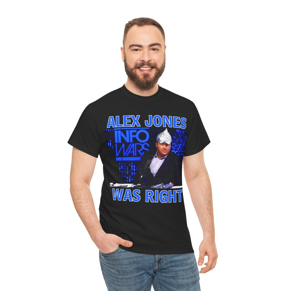 Alex Jones Was Right  tin foil hat conspiracy infowars Unisex Short Sleeve Tee