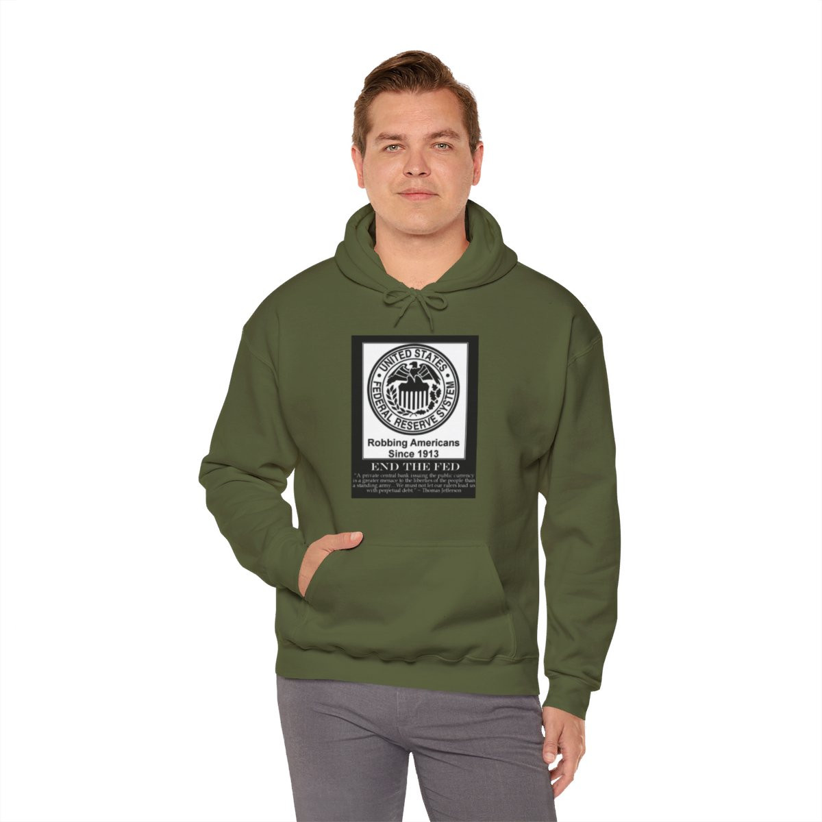 END The FED #1 Robing us since 1913  Unisex Heavy Blend™ Hooded Sweatshirt