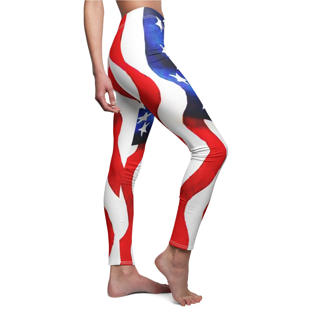 Charisma American Flag Series Women's Cut & Sew Casual Leggings (AOP)