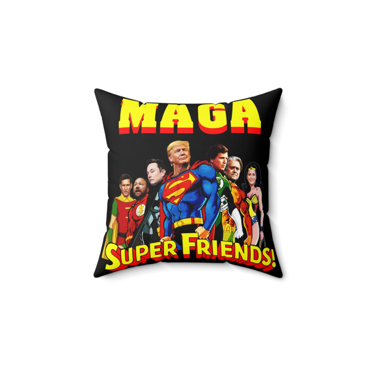 Trump  2024 MAGA Super Friends! Pillow Spun Polyester Square Pillow