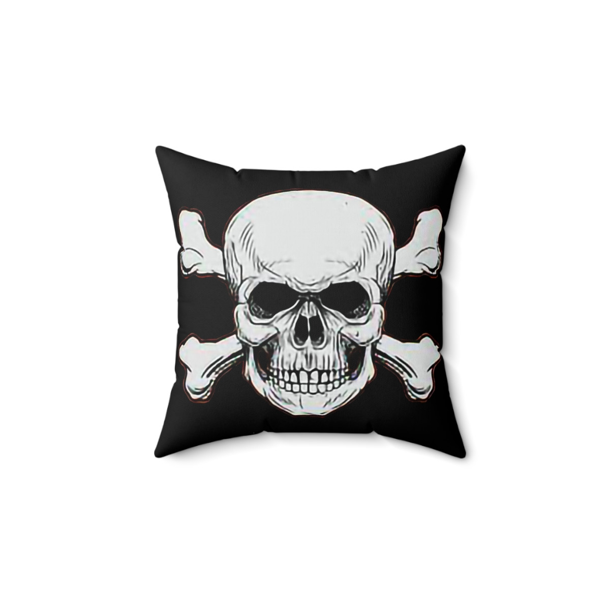 Pirate Skull and Bones 2 complete Spun Polyester Square Pillow gift