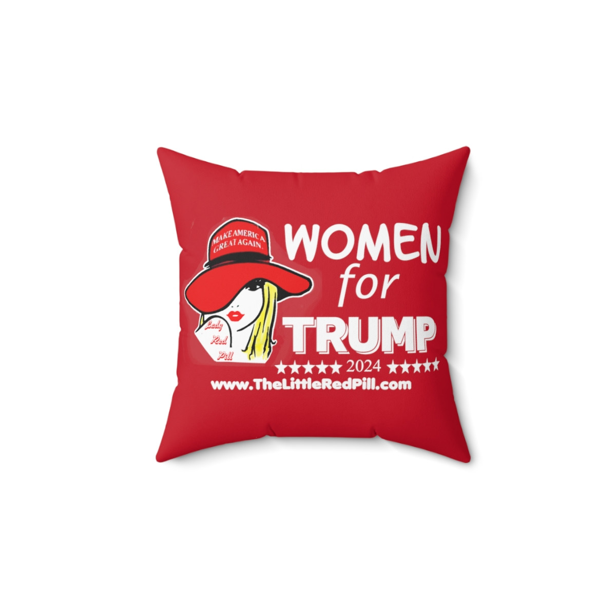 Women For Trump LRP Red Spun Polyester Square Pillow
