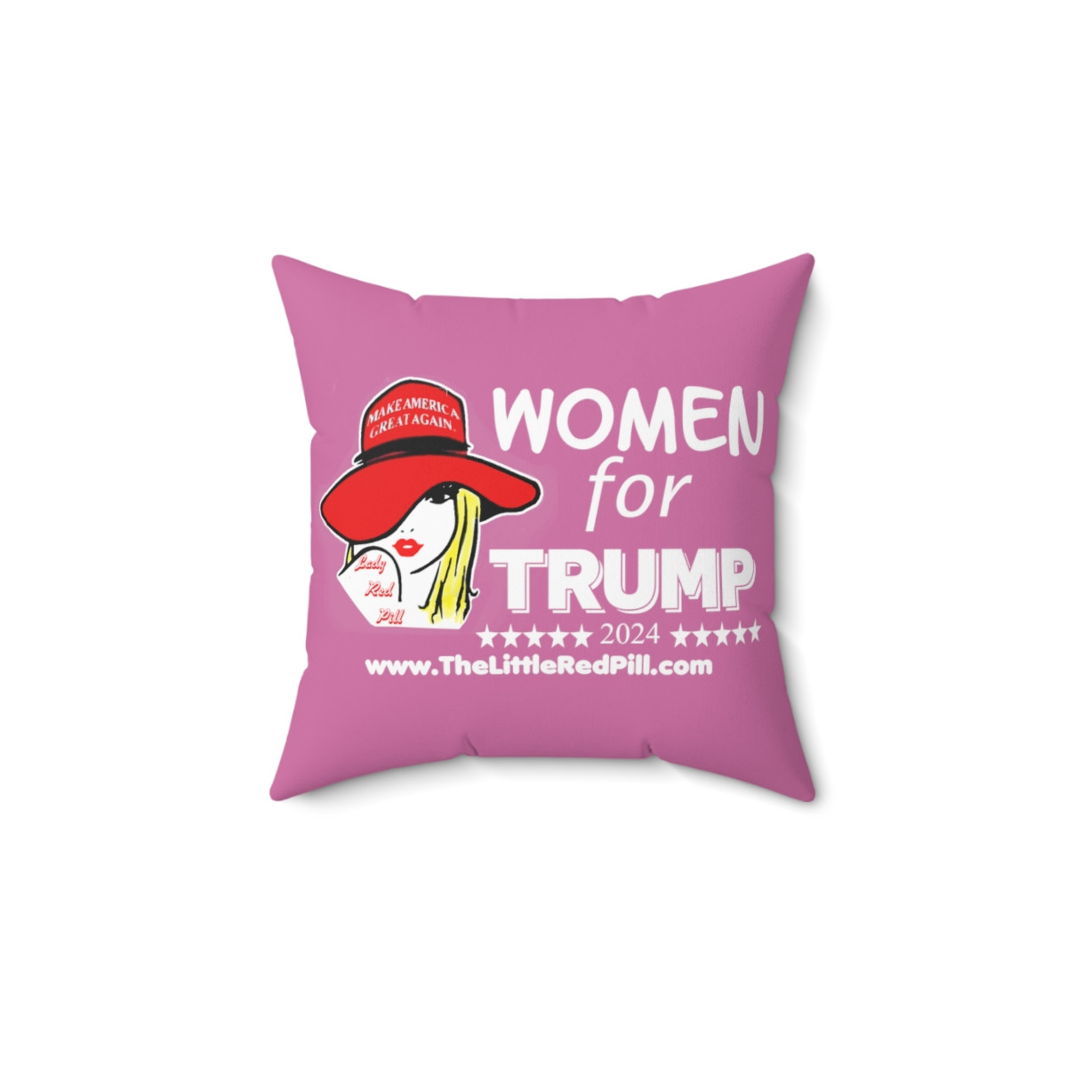 Women For Trump LRP lt Pink Spun Polyester Square Pillow