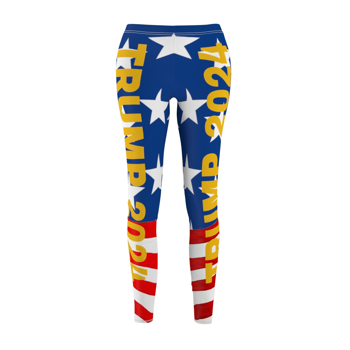 TRUMP 2024 American Flag Design Number 2 Women's Cut & Sew Casual Leggings (AOP)