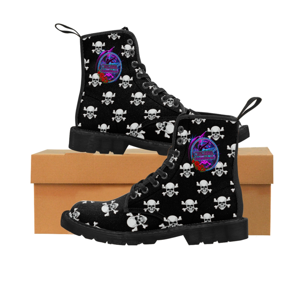 Charisma Girls Skull and Bones 1 Women's Canvas Boots