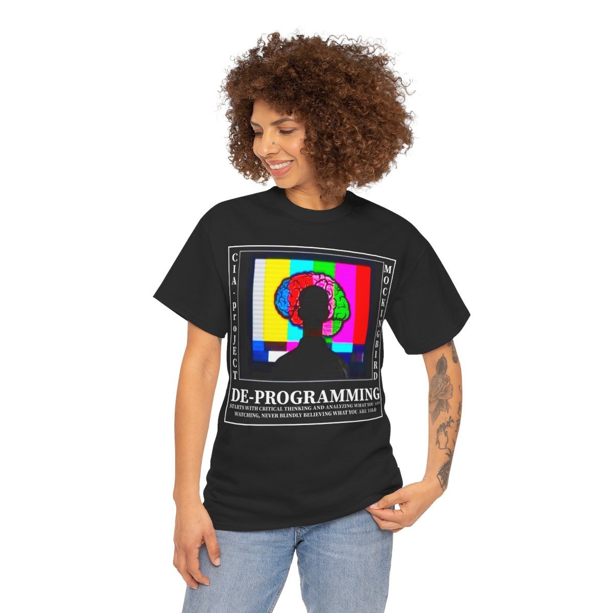 De- Programing Project  Mockingbird Unisex Heavy Cotton Tee