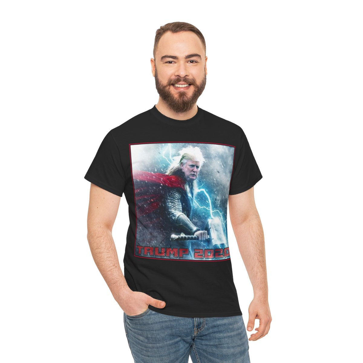 TRUMP Storm Bringer President Thor the Thunder of God unisex Short Sleeve Tee