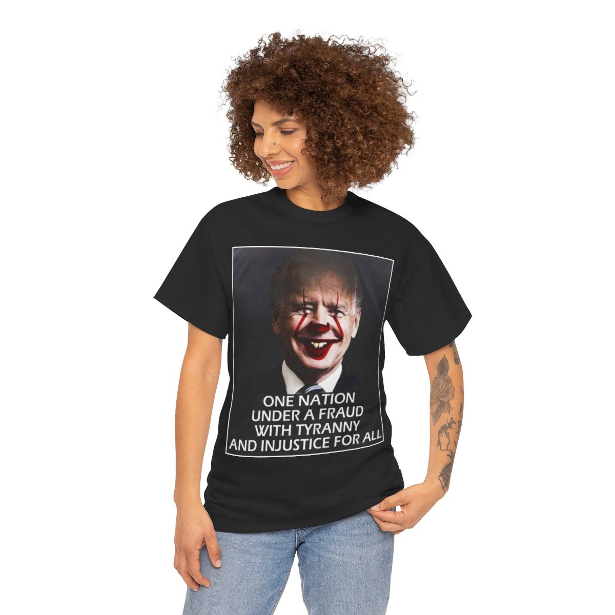 Joe Biden Under a Fraud with tyranny and injustice FJB  unisex Short Sleeve Tee