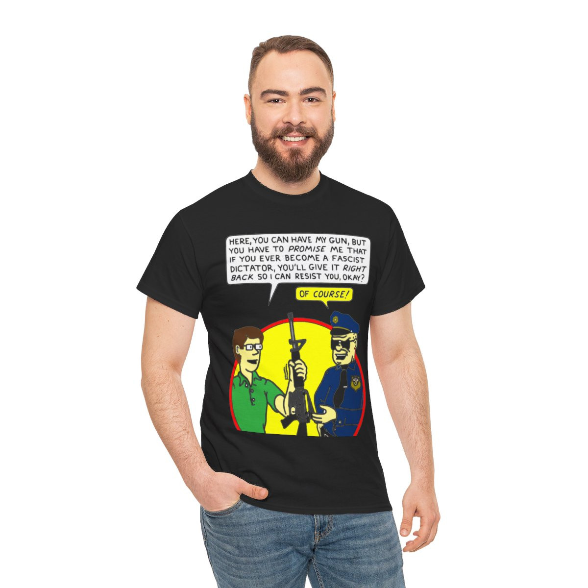 Here you can have my gun, but you'll give it back right? Men's Short Sleeve Tee