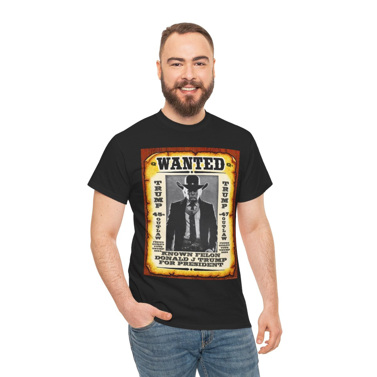 Trump 2024 Wanted Felon unisex Short Sleeve Tee