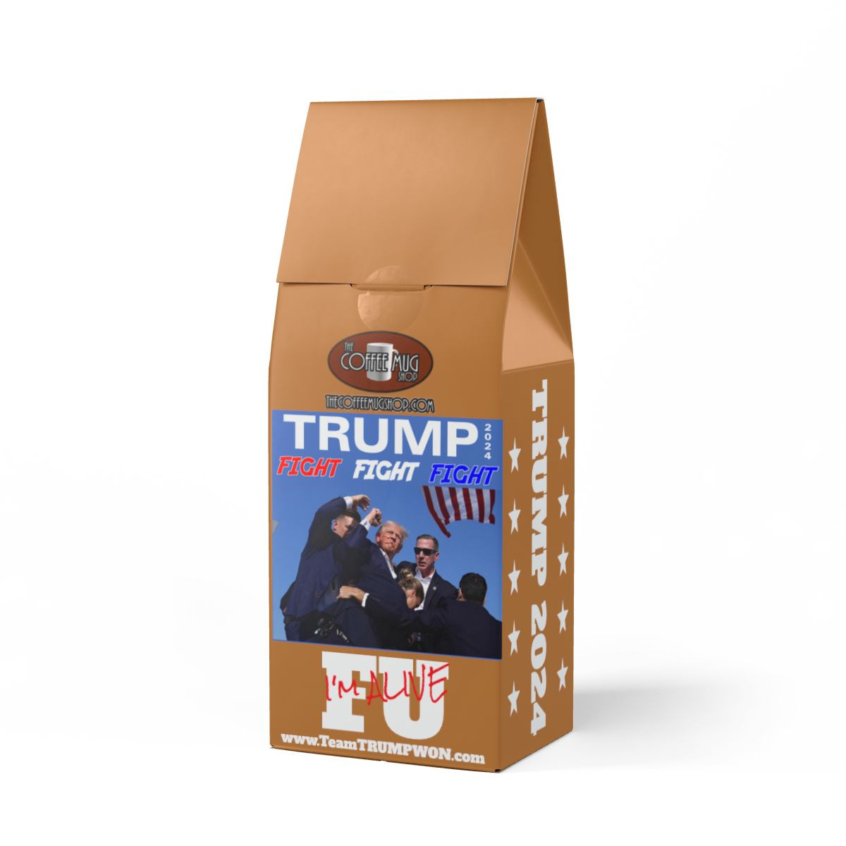 TRUMP 2024 FU I'm Alive Trapper Peak Decaf Coffee Blend (Medium Roast)