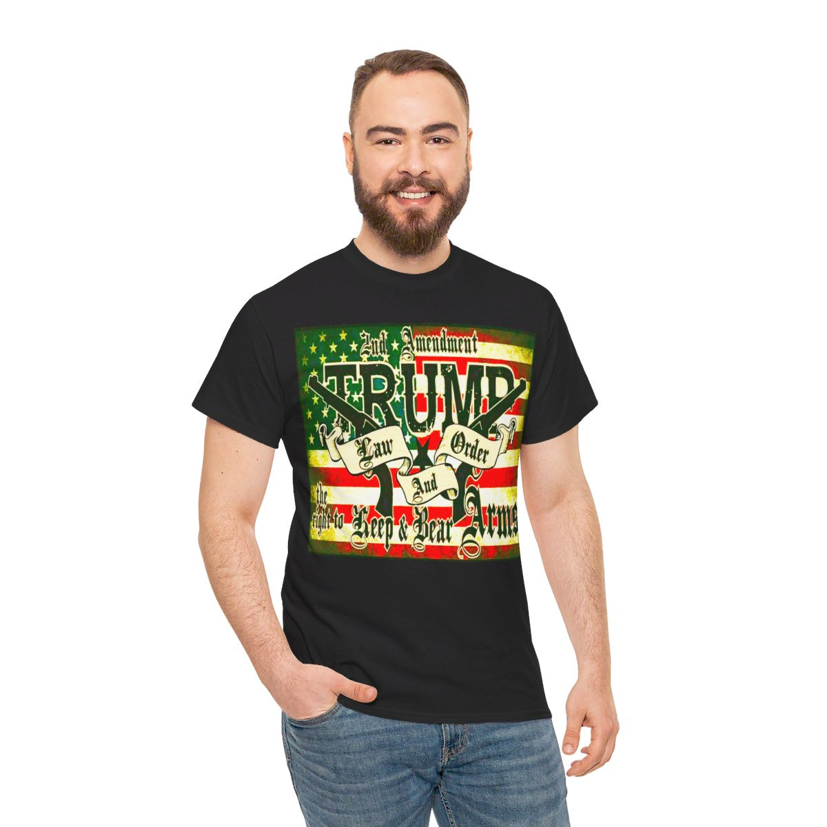 Trump 2024 Law and Order 2A squared unisex Short Sleeve Tee