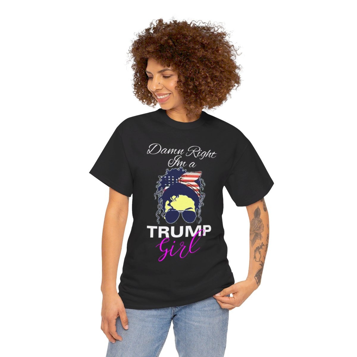Dam Right I'm a Trump Girl 2024 Unisex Heavy Cotton Tee