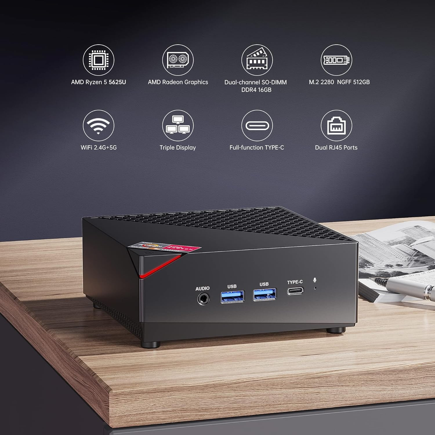 ACEMAGICIAN Mini PC de bureau AM06Pro