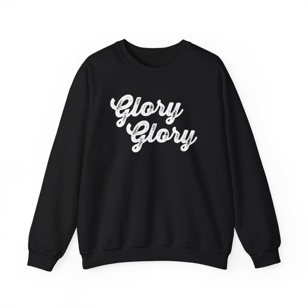 Glory Glory Sweatshirt | White Print | Unisex Heavy Blend Crewneck Sweatshirt
