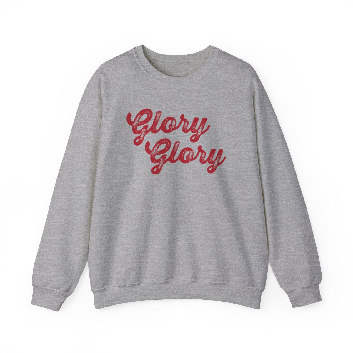 Glory Glory Sweatshirt | Red Print | Unisex Heavy Blend Crewneck Sweatshirt
