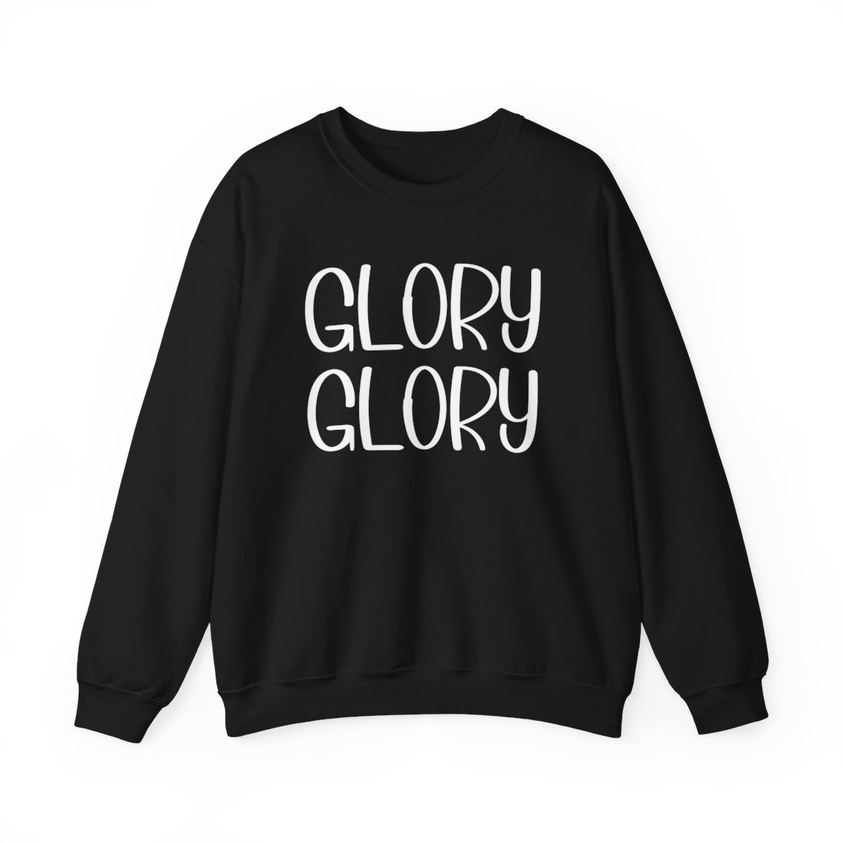 Glory Glory Sweatshirt | White Print | Unisex Heavy Blend Crewneck Sweatshirt