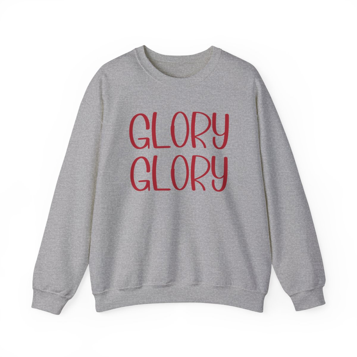 Glory Glory Sweatshirt | Red Print | Unisex Heavy Blend Crewneck Sweatshirt