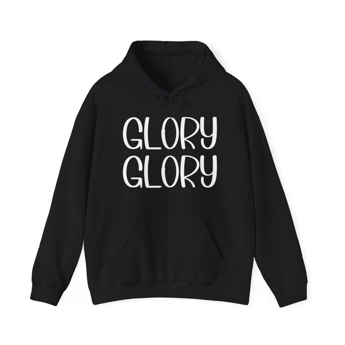 Glory Glory Hoodie | White Print | Unisex Heavy Blend Hooded Sweatshirt