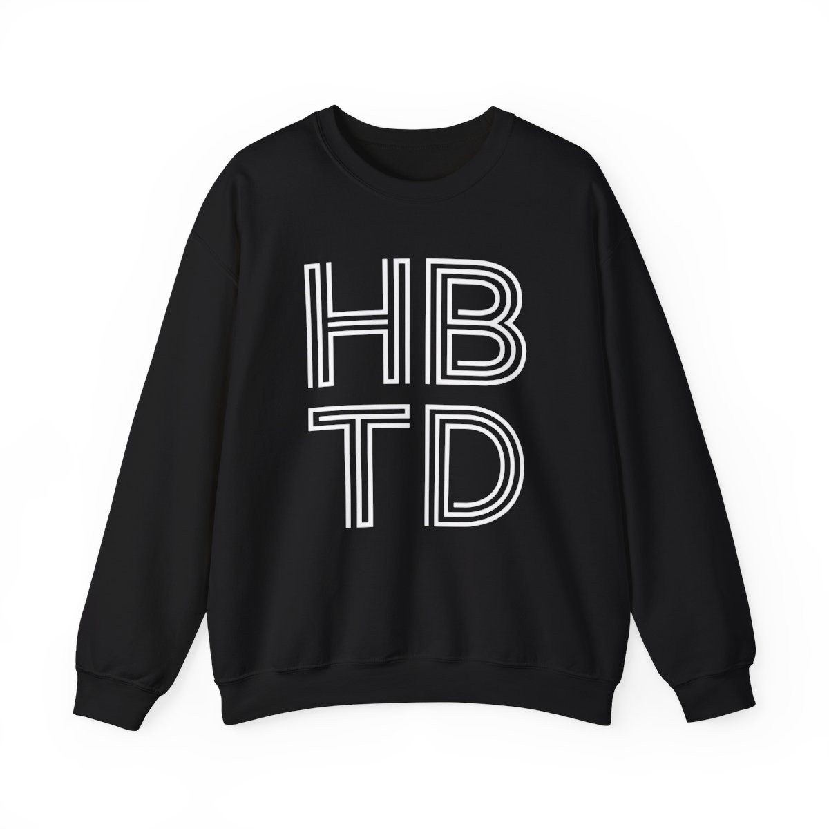HBTD Sweatshirt | White Print | Unisex Heavy Blend Crewneck Sweatshirt