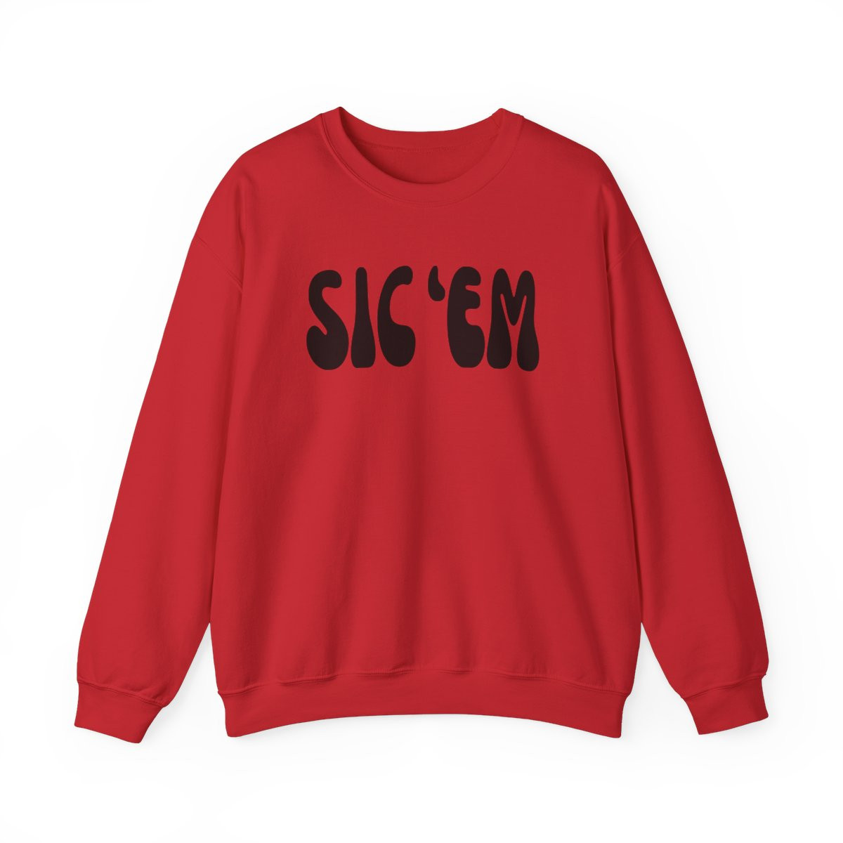 Sic 'Em Sweatshirt | Black Print | Unisex Heavy Blend Crewneck Sweatshirt