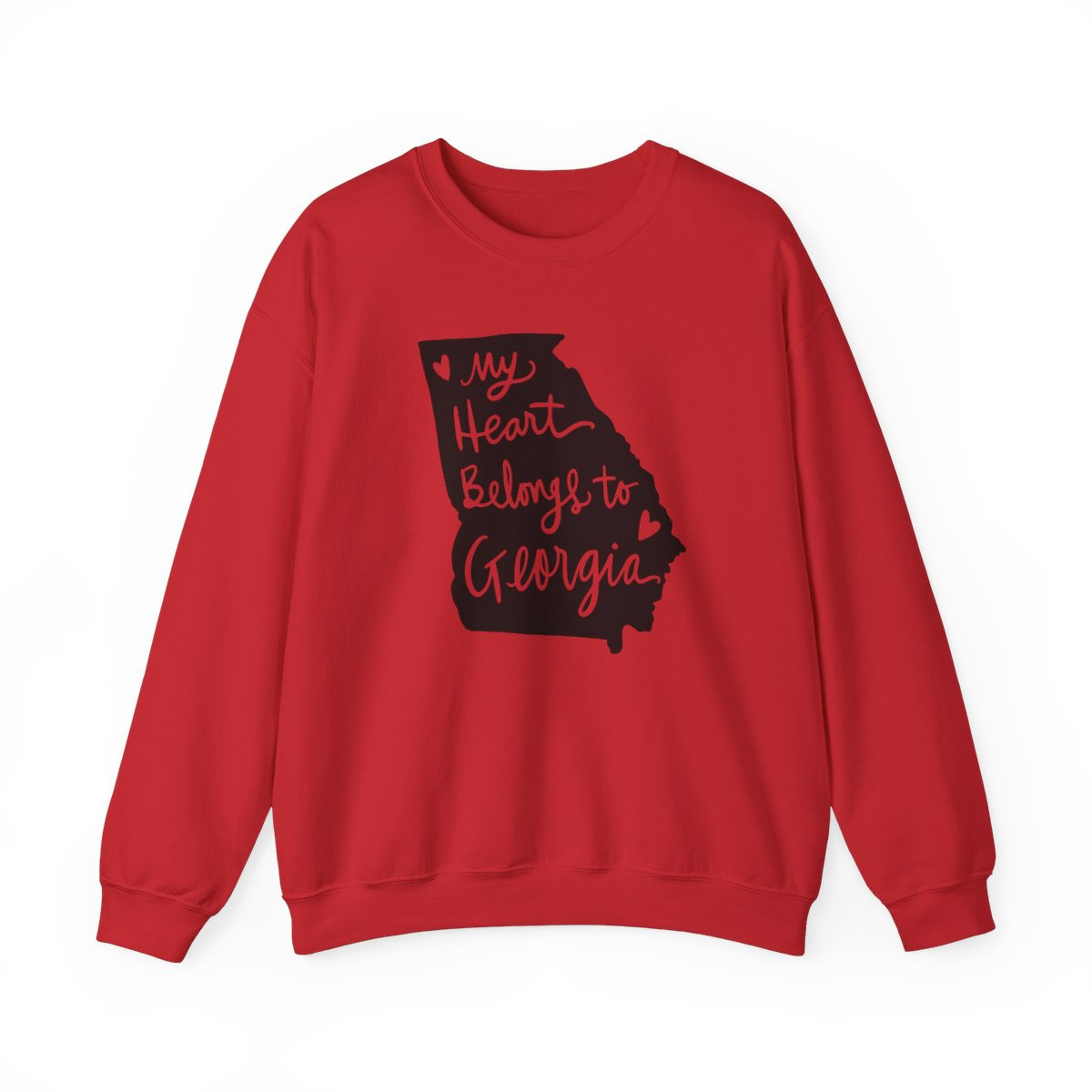 My Heart Belongs to Georgia Sweatshirt | Black Print | Unisex Heavy Blend Crewneck Sweatshirt