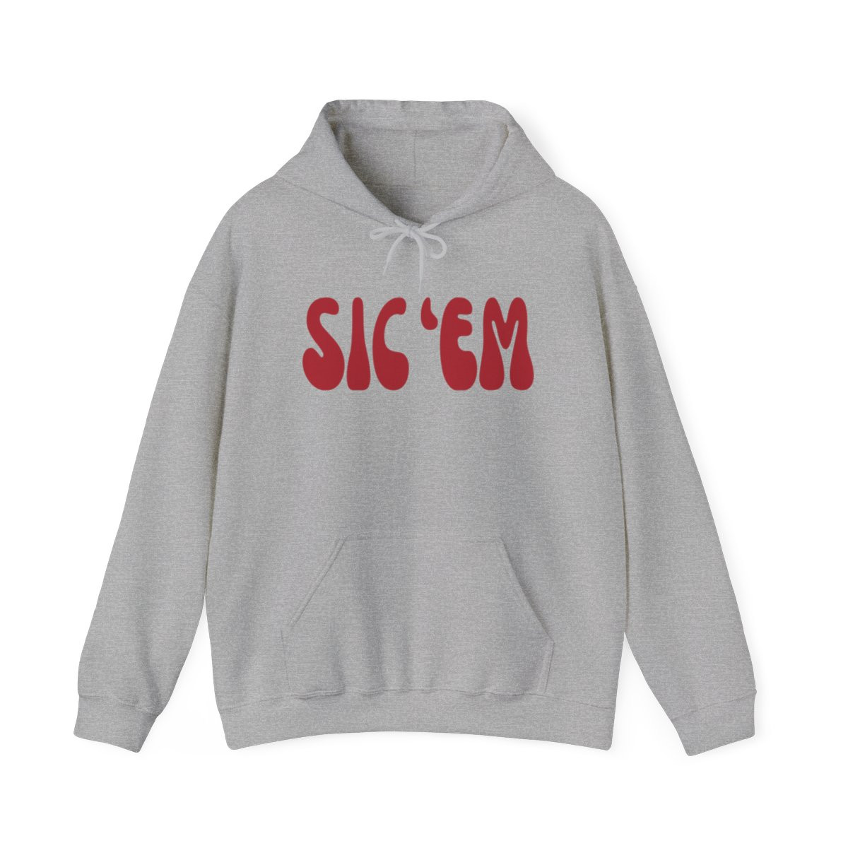 Sic 'Em Hoodie | Red Print | Unisex Heavy Blend Hooded Sweatshirt