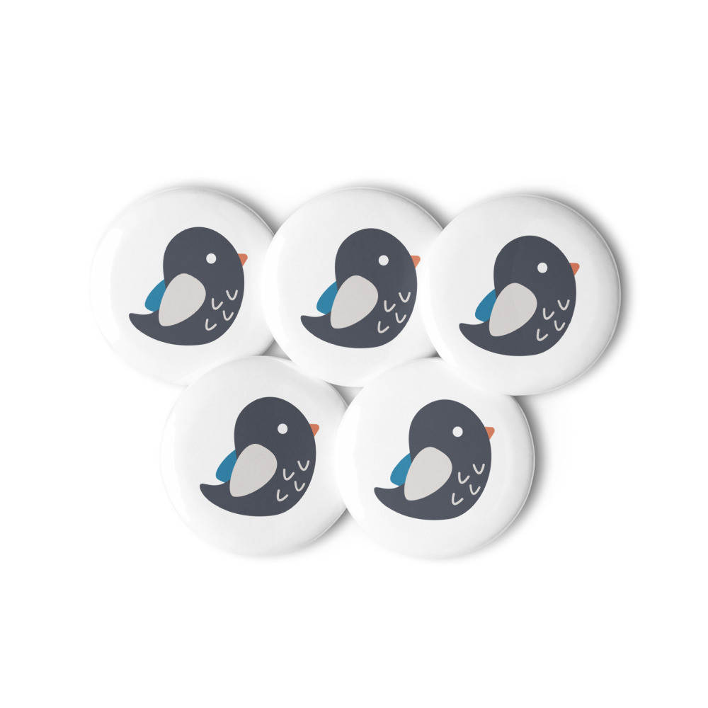 Set of pin buttons