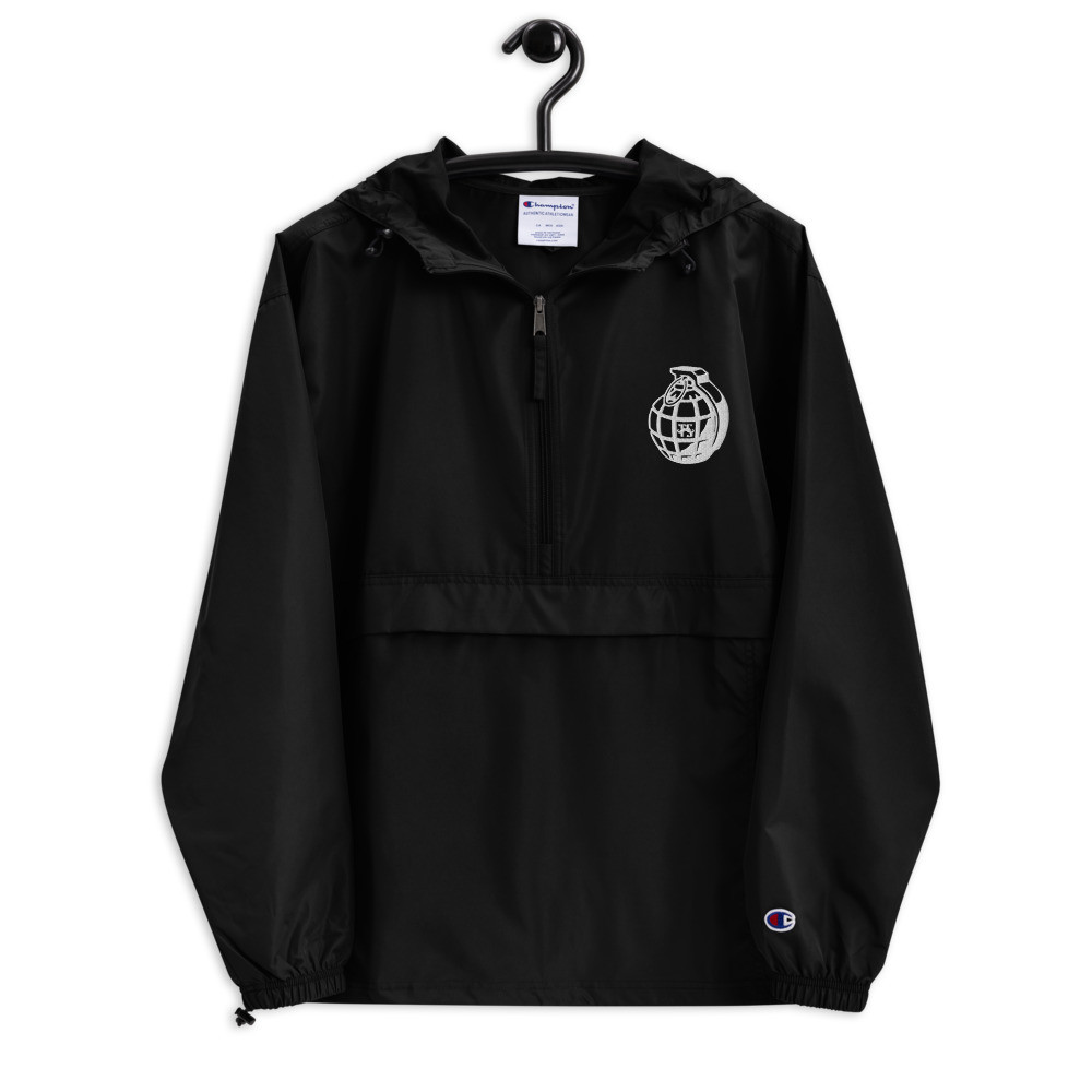 "Grenade" Embroidered Champion Packable Jacket