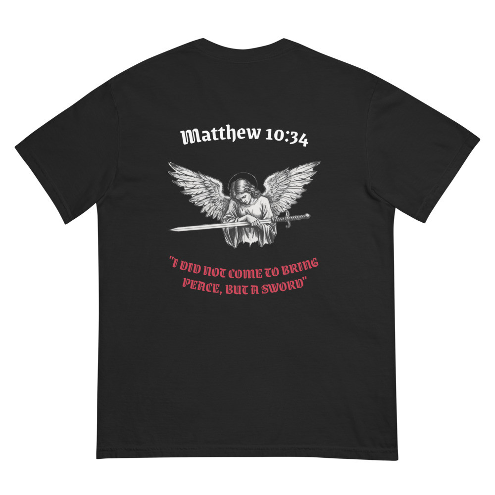 Matthew 10:34 heavyweight t-shirt