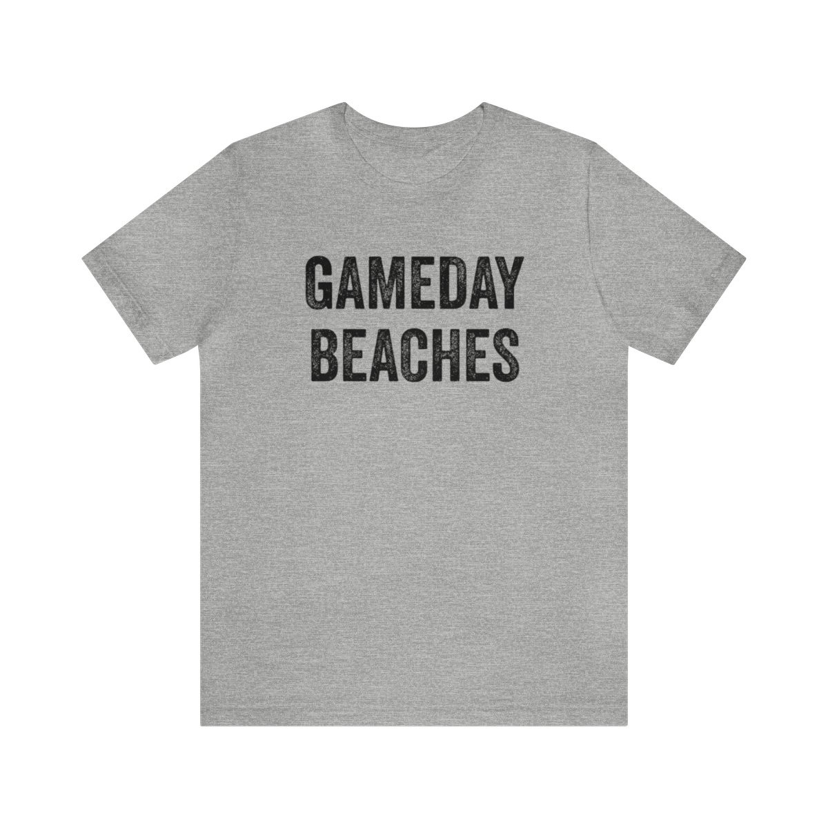Gameday Beaches T-Shirt | Black Print | Unisex Short Sleeve Tee