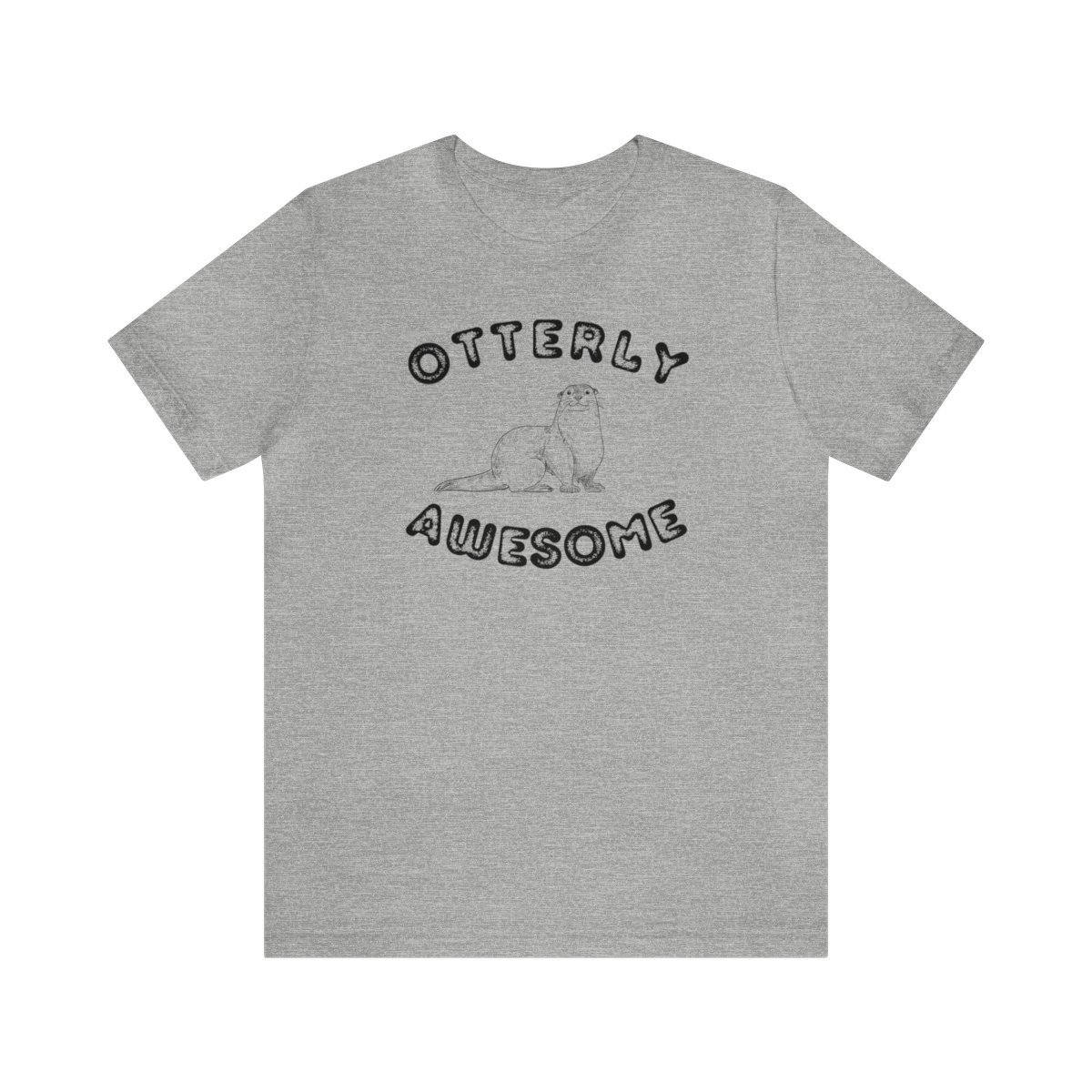 Otterly Awesome T-Shirt | Black Print | Unisex Short Sleeve Tee