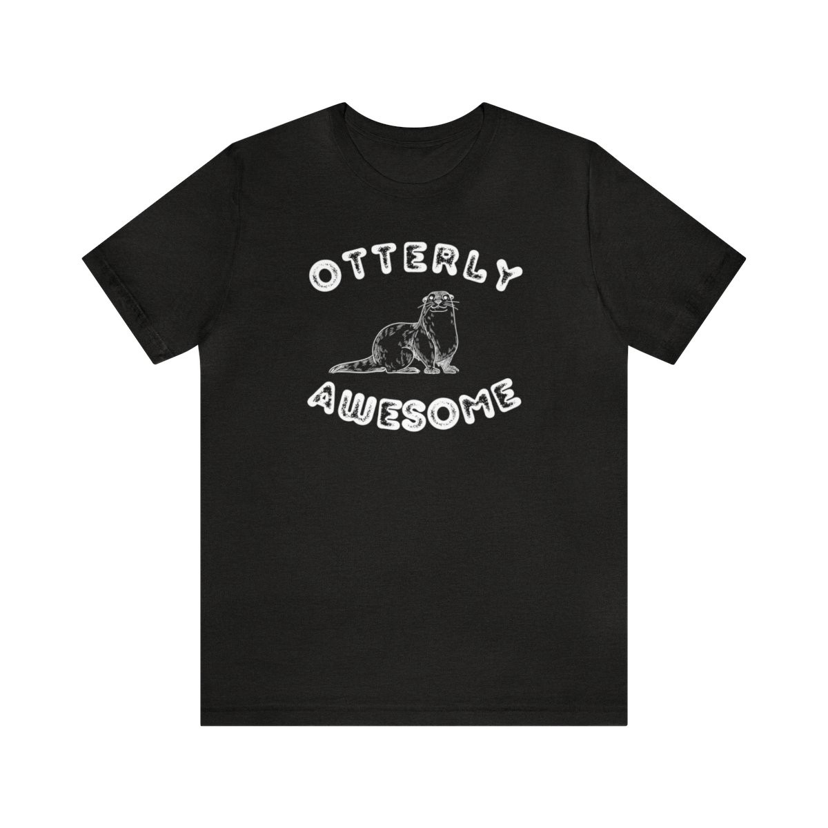 Otterly Awesome T-Shirt | White Print | Unisex Short Sleeve Tee