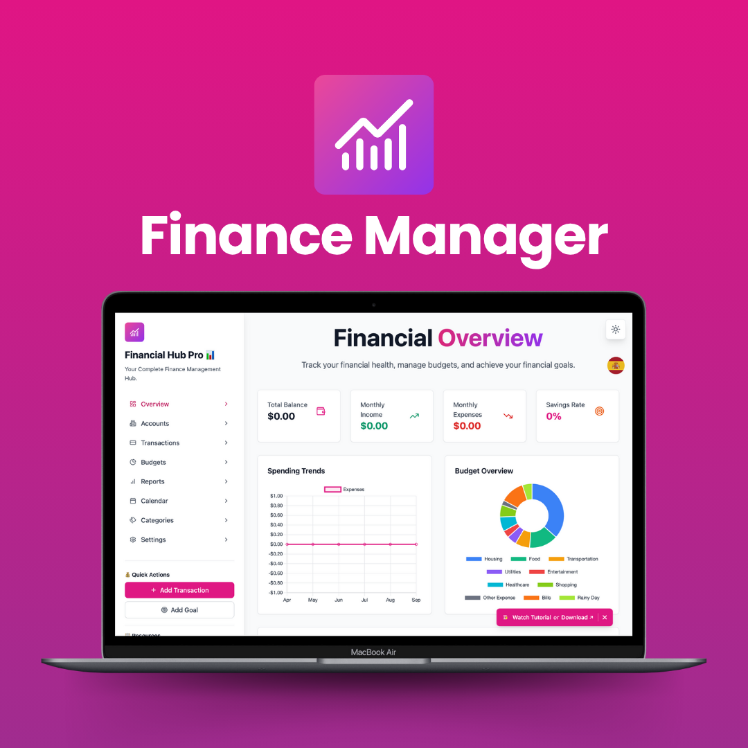 Finance Manager PRO - Lifetime Access