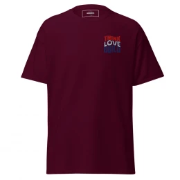Think Love Build Embroidery Basic Tee