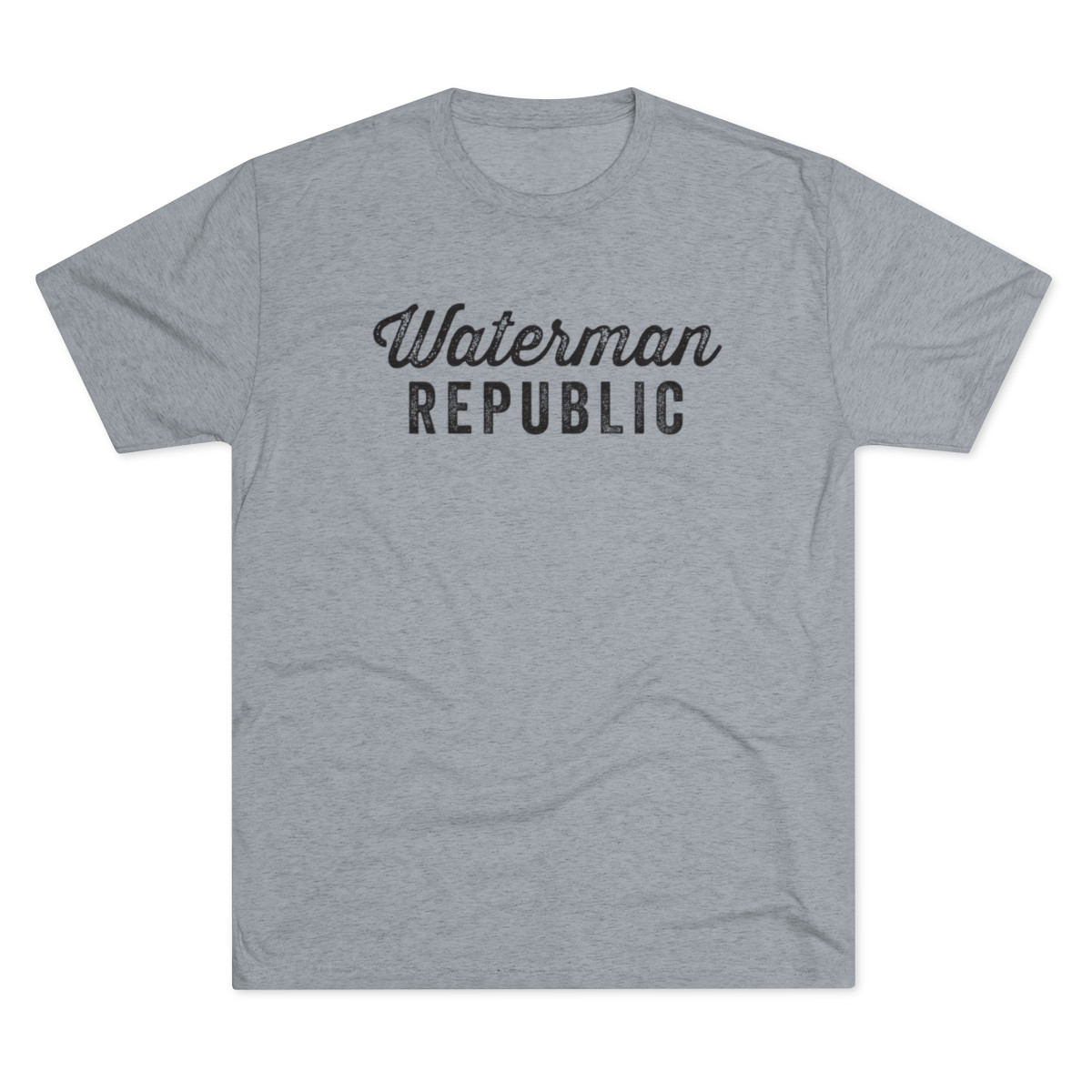 Waterman Republic T-Shirt | Black Print | Unisex Tri-Blend Crew Tee