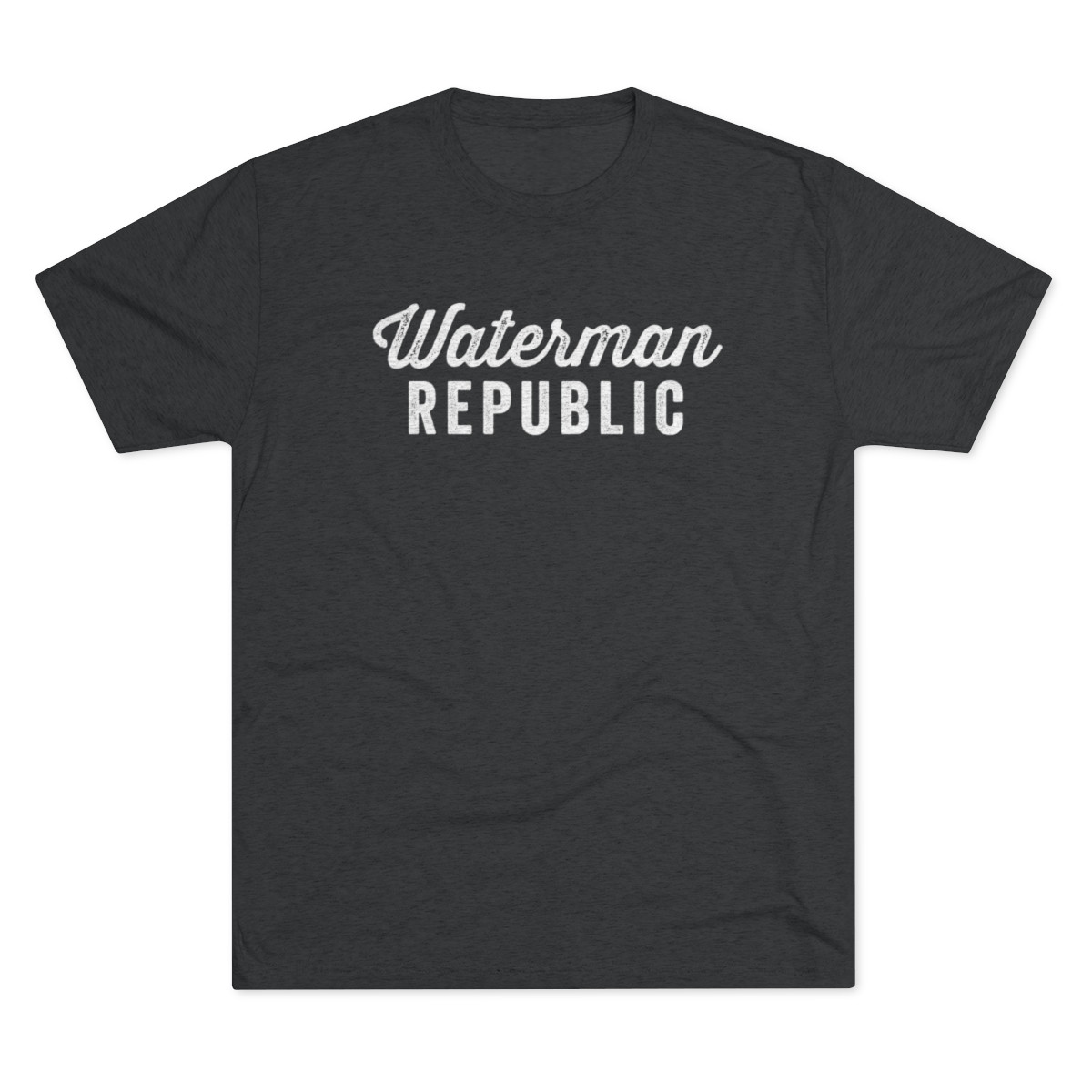 Waterman Republic T-Shirt | White Print | Unisex Tri-Blend Crew Tee