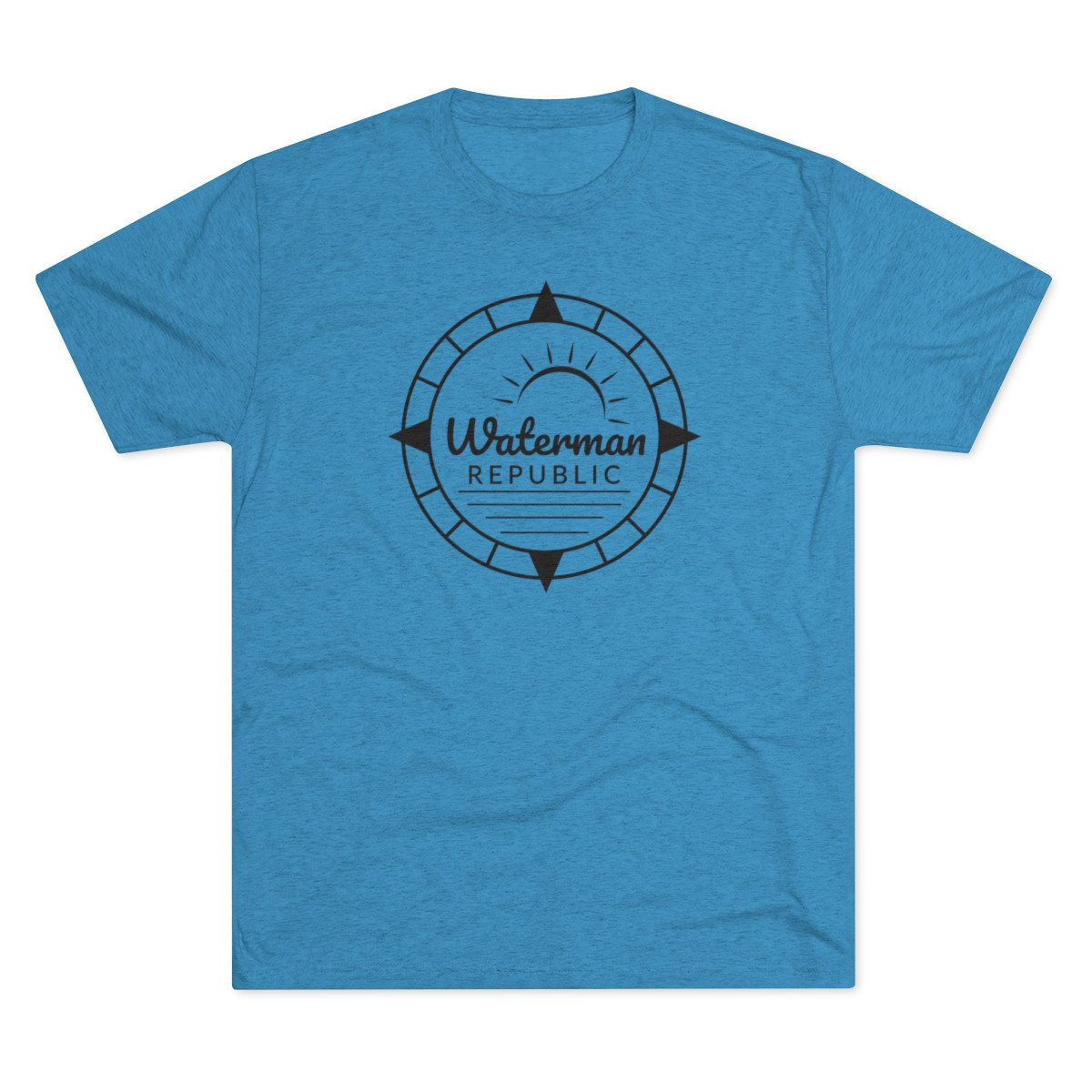 Waterman Republic T-Shirt | Black Print | Unisex Tri-Blend Crew Tee