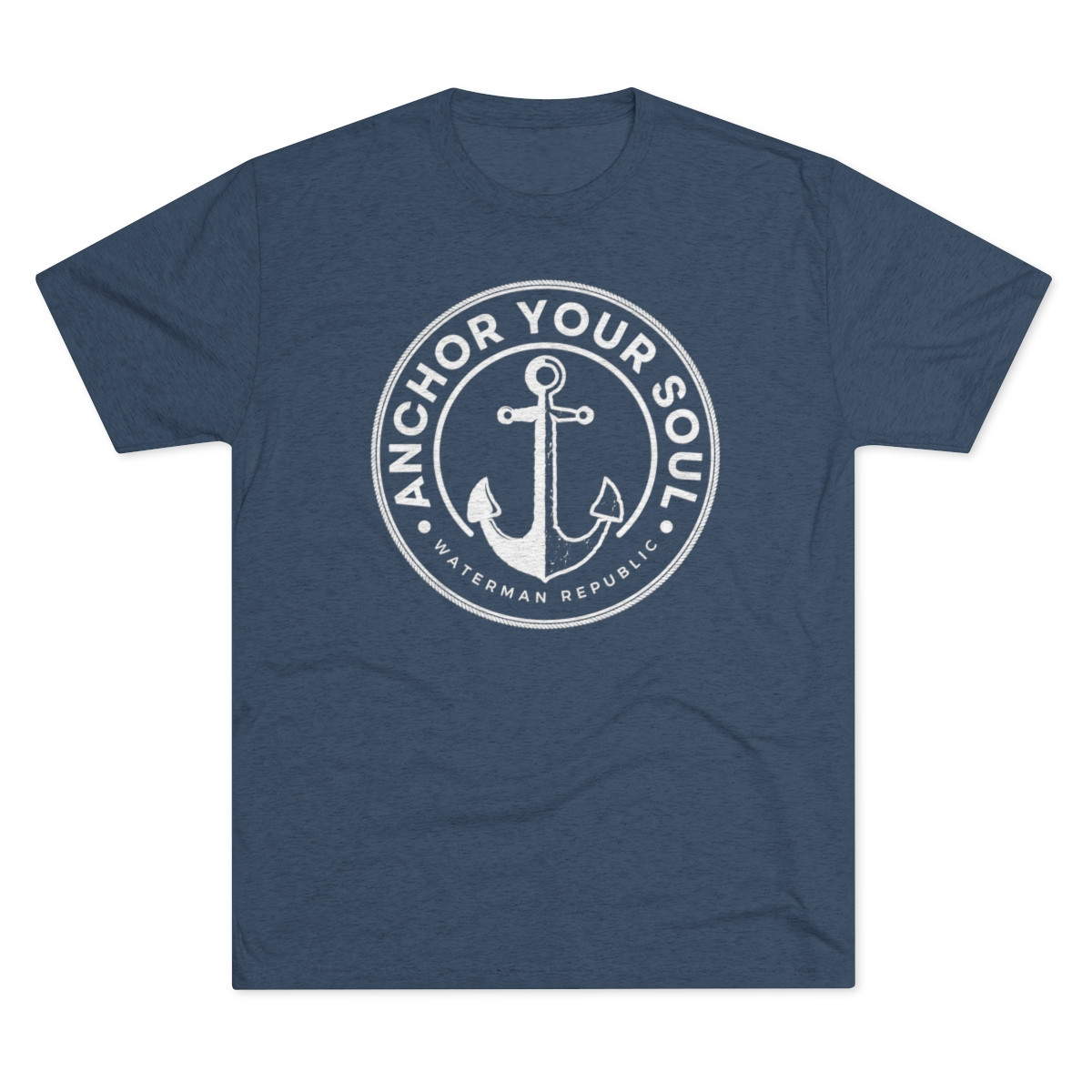 Anchor Your Soul T-Shirt | White Print | Unisex Tri-Blend Crew Tee