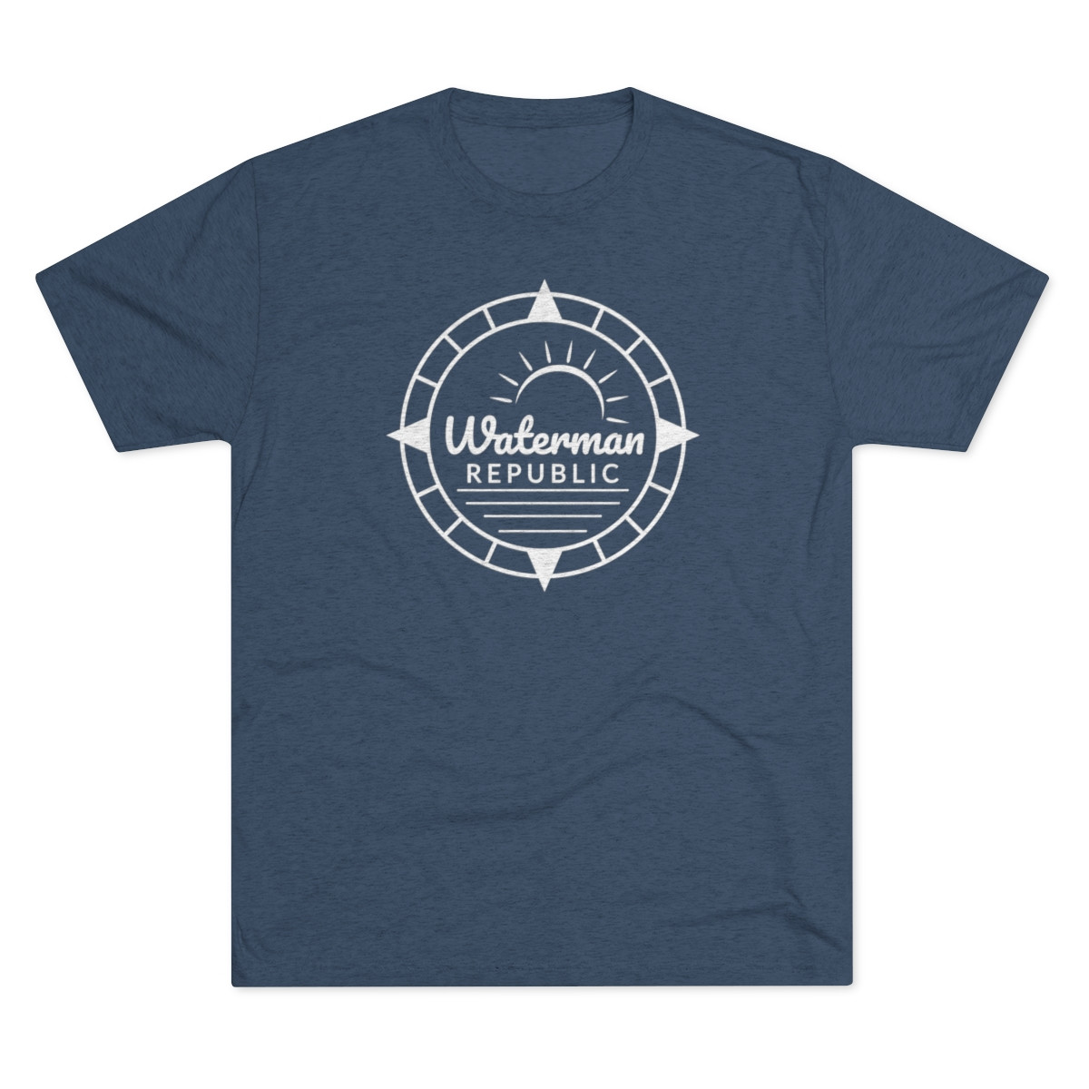 Waterman Republic T-Shirt | White Print | Unisex Tri-Blend Crew Tee