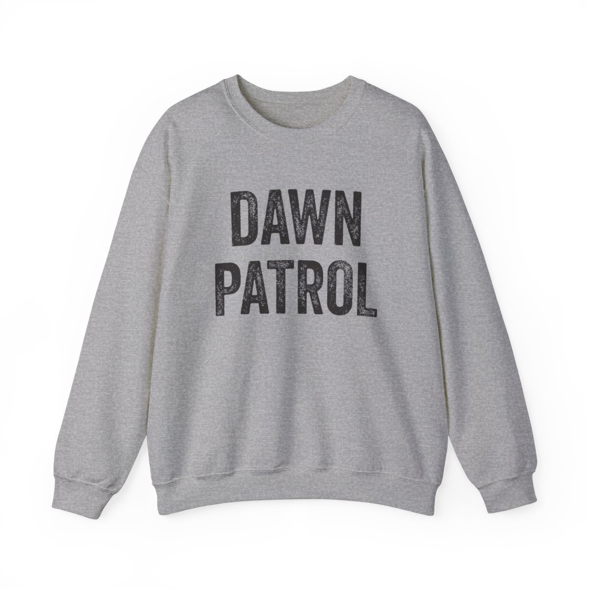 Dawn Patrol Sweatshirt | Black Print | Unisex Heavy Blend Crewneck Sweatshirt