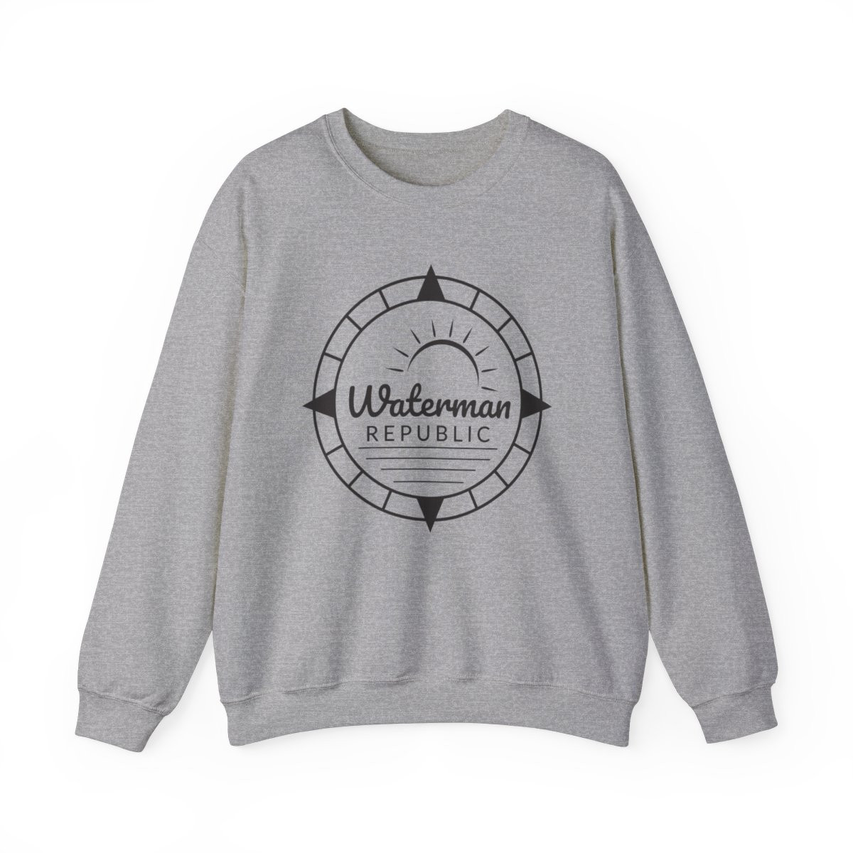 Waterman Republic Sweatshirt | Black Print | Unisex Heavy Blend Crewneck Sweatshirt