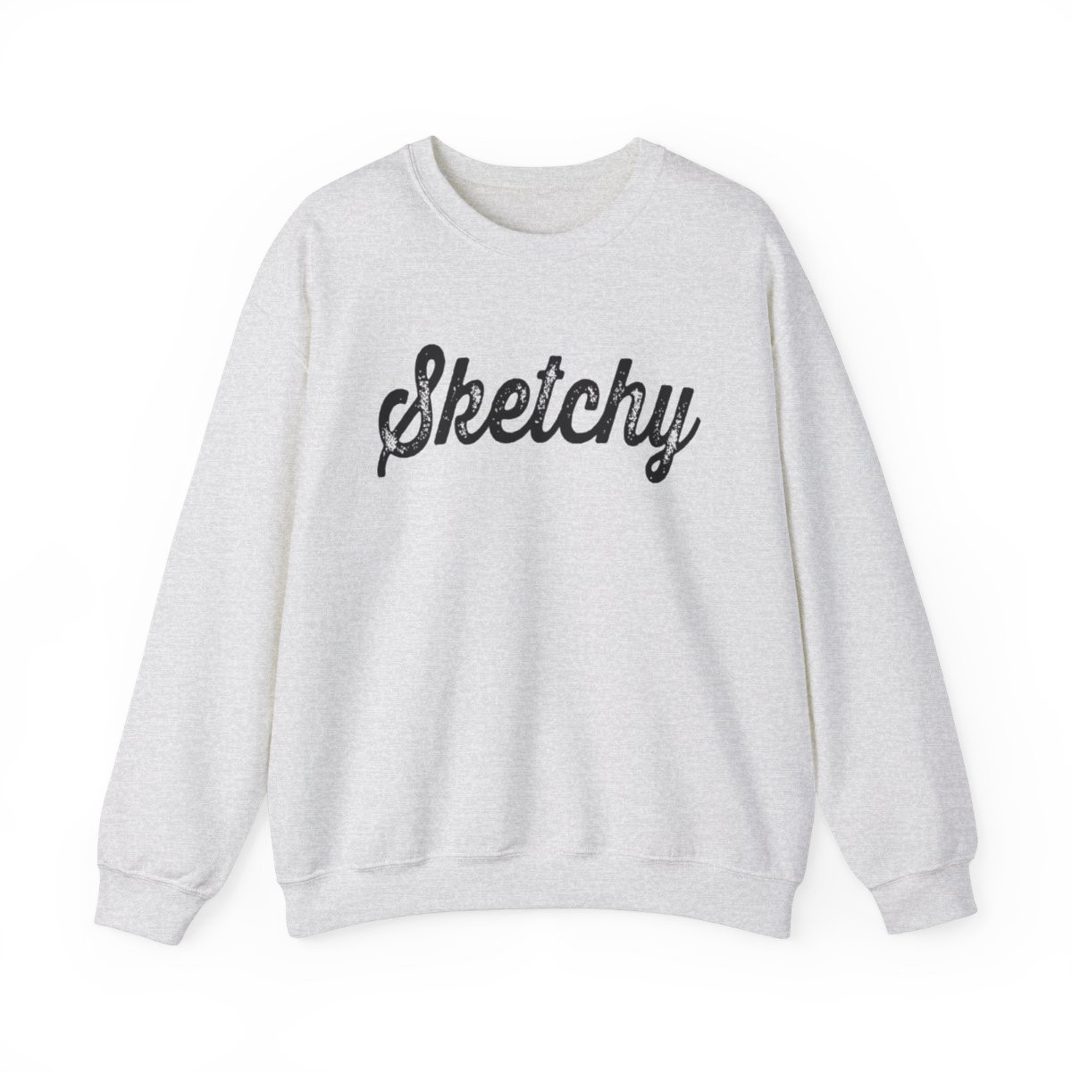 Sketchy Sweatshirt | Black Print | Unisex Heavy Blend Crewneck Sweatshirt