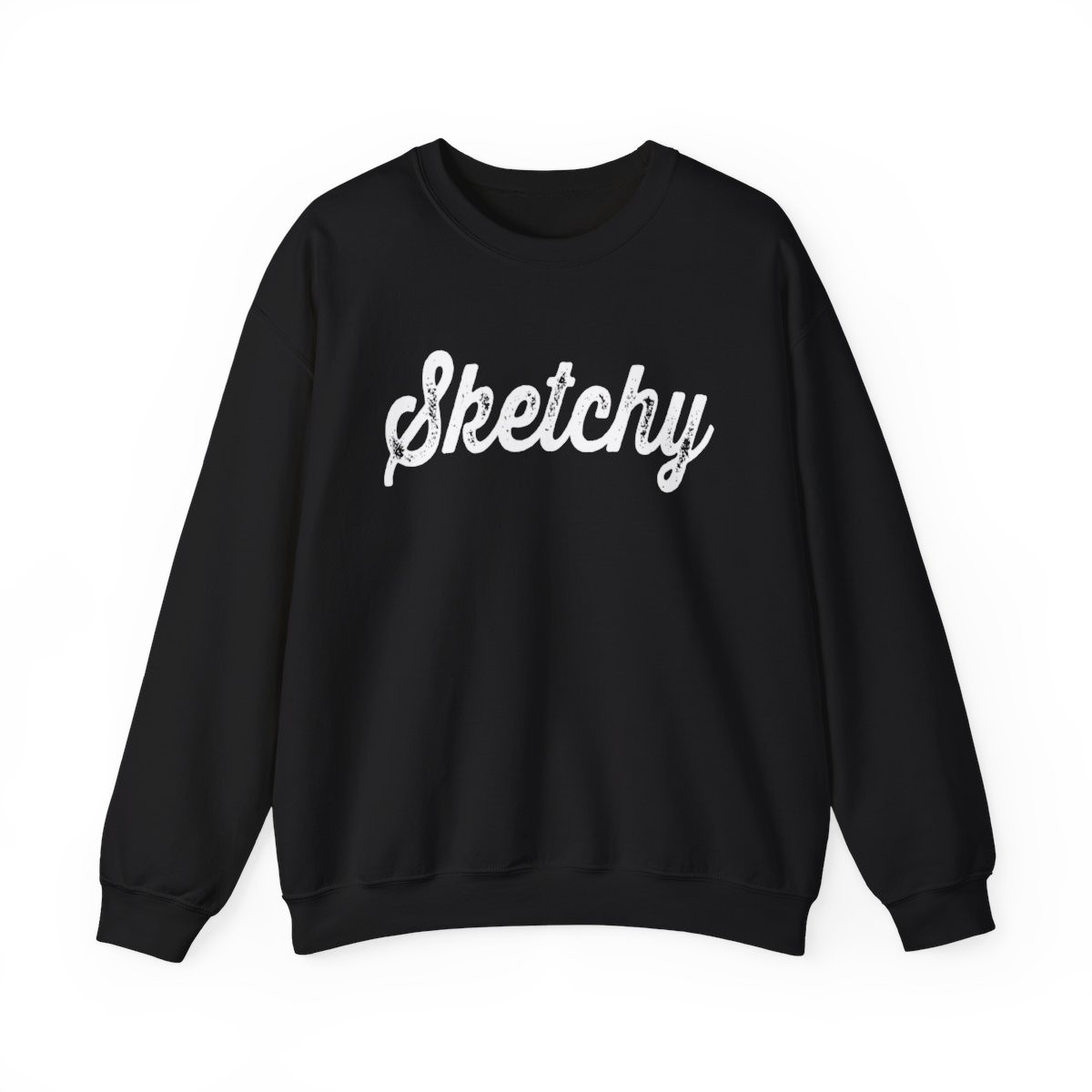 Sketchy Sweatshirt | White Print | Unisex Heavy Blend Crewneck Sweatshirt