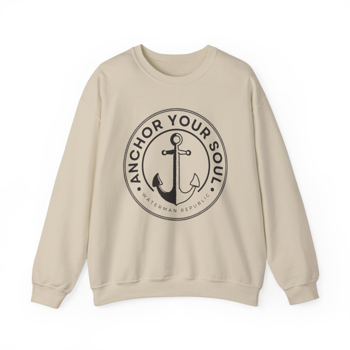 Anchor Your Soul Sweatshirt | Black Print | Unisex Heavy Blend Crewneck Sweatshirt