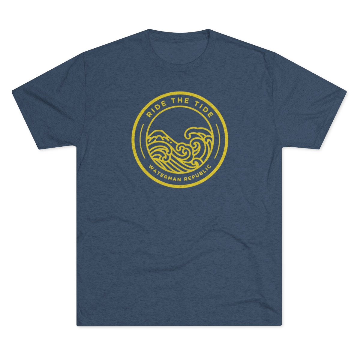 Ride The Tide T-Shirt | Yellow Print | Unisex Tri-Blend Crew Tee