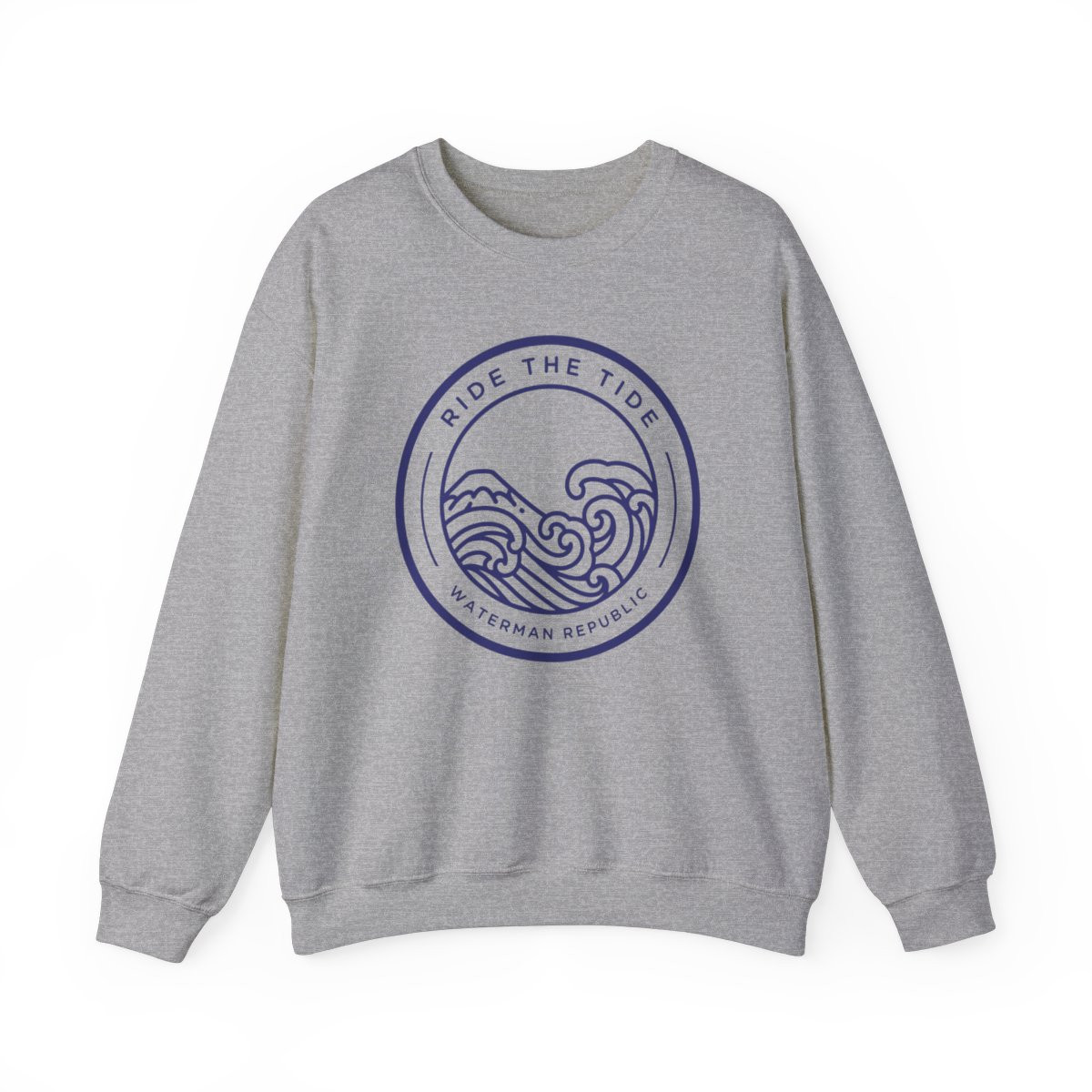 Ride The Tide Sweatshirt | Blue Print | Unisex Heavy Blend Crewneck Sweatshirt