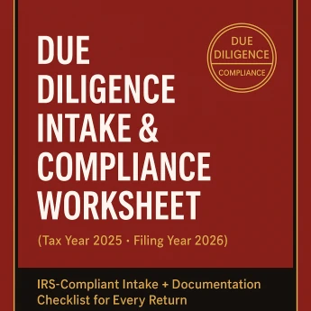 Due Diligence Intake & Compliance Worksheet