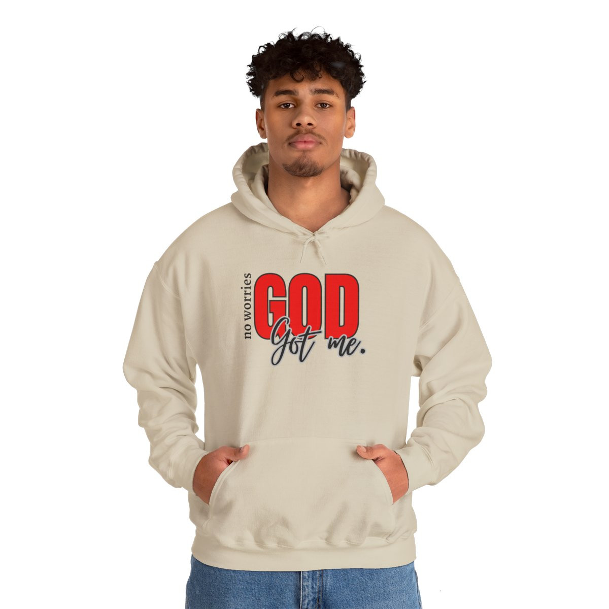Unisex Heavy Blend Hooded Sweatshirt - "God Got Me" Inspirational Hoodie