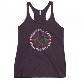 Heartfelt care, healing touch - tank top designs